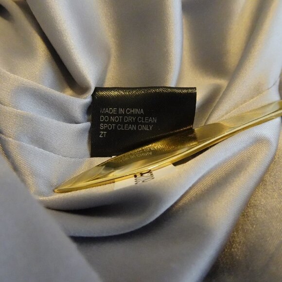 Alex Marie Silver Jumpsuit Women's Petite Size 4P Belted One Shoulder NEW - Picture 12 of 12